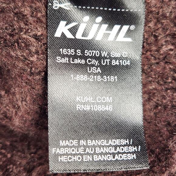 Kuhl “Sienna” Sweater Women’s SZ XS Burgandy Turtleneck Waffle Knit Oversized - Picture 4 of 13